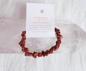 Gold Stone Crystal Healing Braclet