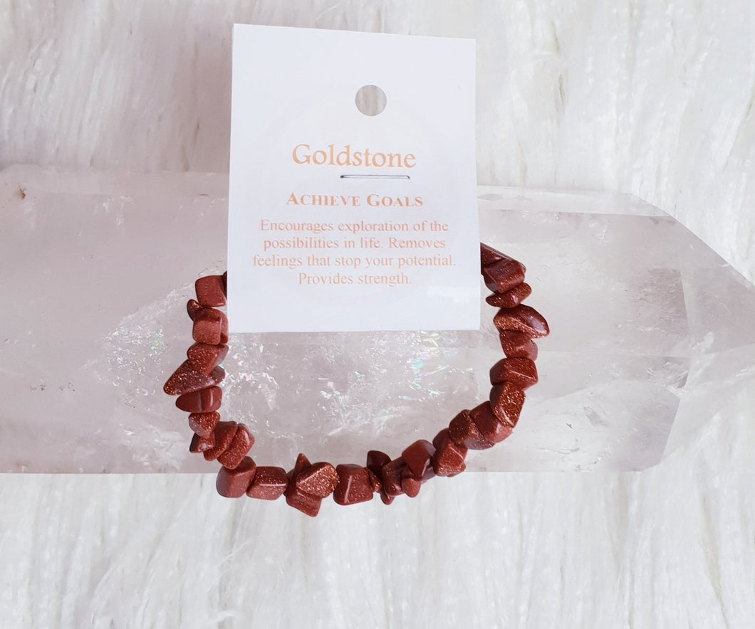 Gold Stone Crystal Healing Braclet